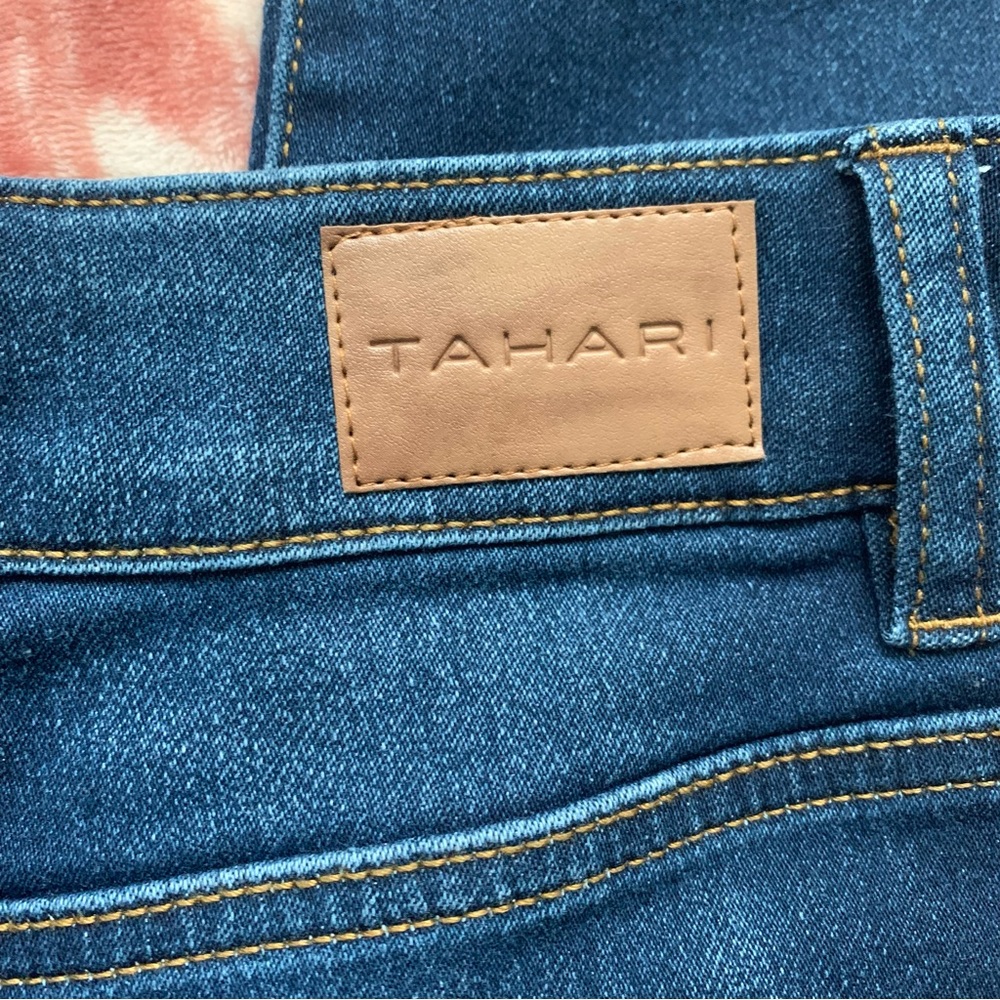 Tahari Kelly Mid Rise Skinny Jeans Dark Wash Size 10 30 - Picture 5 of 7